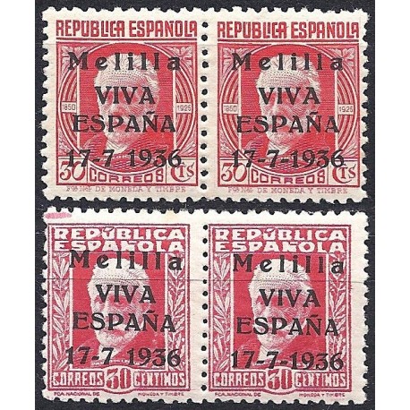 1936 ED. ELP Melilla 1he + 1, 2he + 2 **
