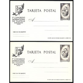 1960 ED. 88M/89M * Tarjetas Entero Postales