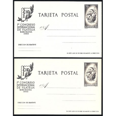 1960 ED. 88M/89M * Tarjetas Entero Postales