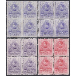 1912 ED. Telégrafos 47/54 ** [x4]