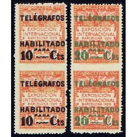 1929 ED. Barcelona - Telégrafos 01dspv/02dspv **