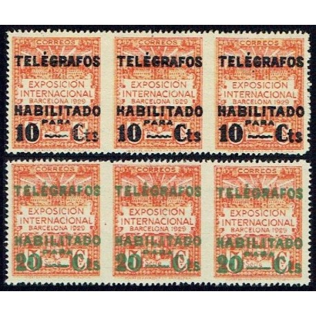 1929 ED. Barcelona - Telégrafos 01sth/02sth **