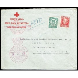 Guerra Civil ED. 687, 747 - Franquicia Cruz Roja Española - Comité Local - San Feliu de Guíxols