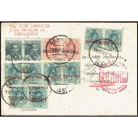 Graf Zeppelin A Argentina ED. 295 [x8], 296 [x2], 321 [x2]