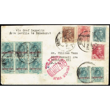 Graf Zeppelin A Estados Unidos ED. 295 [x8], 296, 321/323