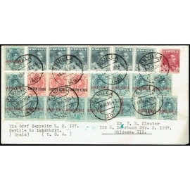 Graf Zeppelin A Estados Unidos ED. 295 [x14], 296 [x3], 321 [x6], 322