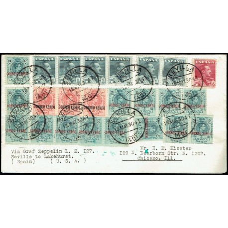 Graf Zeppelin A Estados Unidos ED. 295 [x14], 296 [x3], 321 [x6], 322