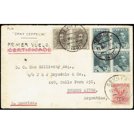 Graf Zeppelin A Argentina ED. 310, 312 [x2], 314 [x4], 315B [x4], 317 [x4], 318 [x2], 319 [x2], 321 [x5], 454