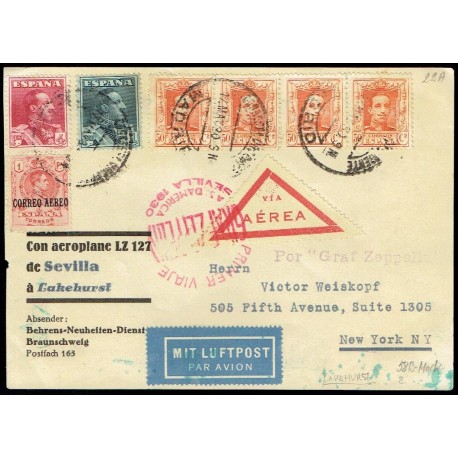 Graf Zeppelin A Estados Unidos ED. 296, 320 [x4], 321/322