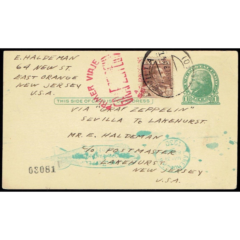 Graf Zeppelin A Estados Unidos ED. 323