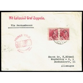 Graf Zeppelin A Brasil y reexpedido a Alemania ED. 322 [x2]
