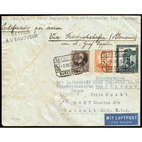 Graf Zeppelin No Recogido A Estados Unidos ED. 663, 671, 673