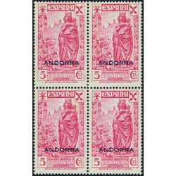 1943 ED. Andorra Beneficencia 7/12 ** [x4] (2)