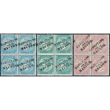 1868 ED. Antillen 13A/15A * [x4]