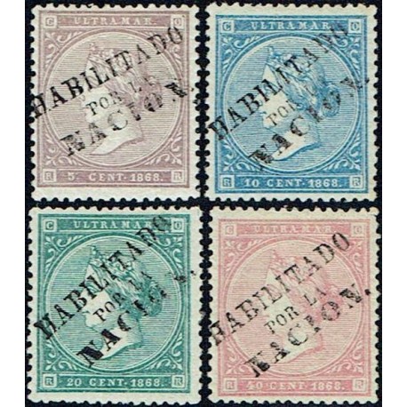 1868 ED. Antillen 13A/15A, Kuba 22A *
