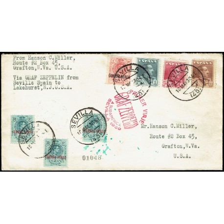 Graf Zeppelin A Estados Unidos ED. 295 [x8], 296, 321/323