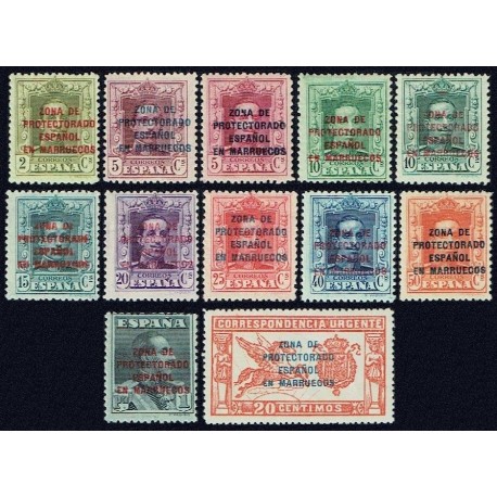 1923 ED. Marruecos 81/90, 82a, 83a *