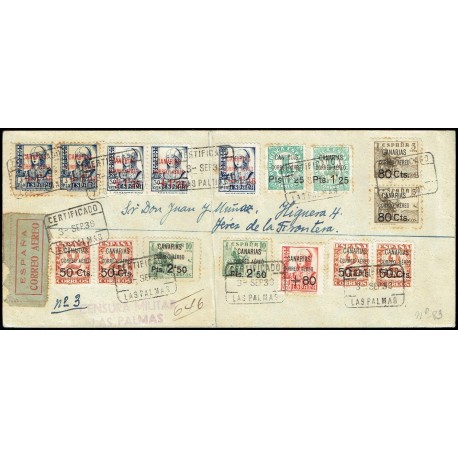 1937 ED. Canarias 23 [x4], 25 [x2], 26 [x2], 27 [x2], 28, 29 [x2], 30 [x3] us