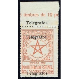 1935 ED. Marruecos Telégrafos 34Nhh *