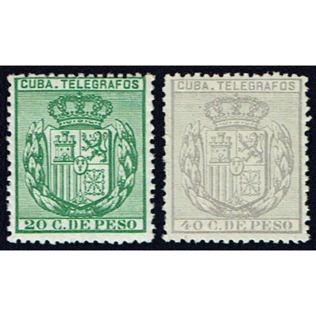 1888 ED. Cuba Telégrafos 66/67 **