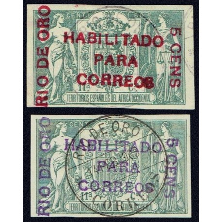 1908 ED. Río de Oro 40A/40B us