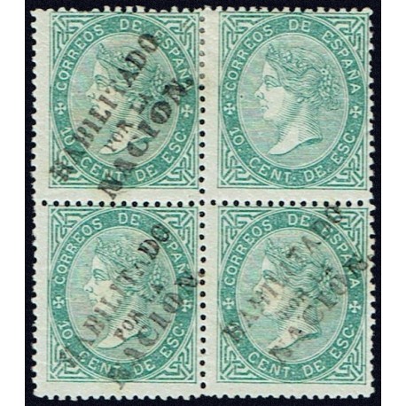 1868 ED. 091 + 091hph * Madrid (N) [x4]