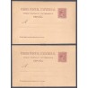 1890 ED. 29/29ea * Tarjetas Entero Postales