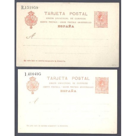 1910 ED. 53, 53E * Tarjetas Entero Postales