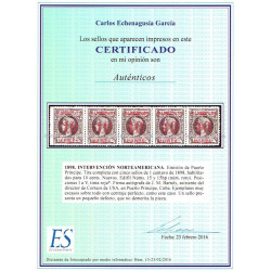 1898 ED. Cuba Intervención Norteamericana 15 + 15hp * [x5]