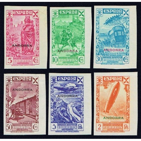 1938 ED. Andorra Beneficencia 1s/6s **