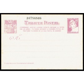 1937 ED. 80 * Tarjetas Entero Postales