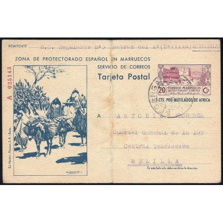 1944 ED. 43 us Enteros Postales Marruecos
