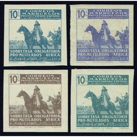 1943 ED. Marruecos Beneficencia 22s/25s **