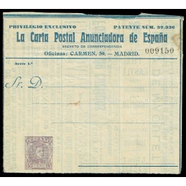 1901-1910 ED. 4A * Enteros Postales Privados