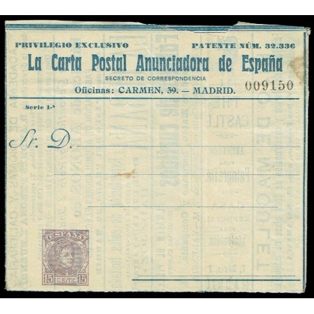 1901-1910 ED. 4A * Enteros Postales Privados