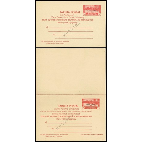 1935 ED. 3M/4M * Enteros Postales Cabo Juby