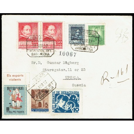 Guerra Civil ED. 726 [x2], 732, 738, Ay. Barcelona 13