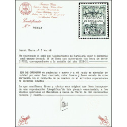 1929-1931 ED. Barcelona 05Ea/05Eb, 05Ee, 05Eg/05Ej *