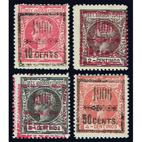 1906 ED. Elobey, Annobón y Corisco 34A/34D *