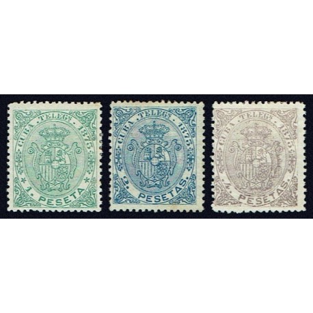 1873 ED. Cuba Telégrafos 25/27 *