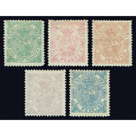 1871 ED. Cuba Telégrafos 15/19 *