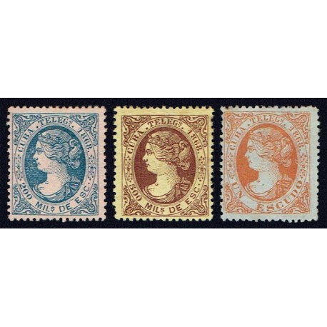 1868 ED. Cuba Telégrafos 1/3 *