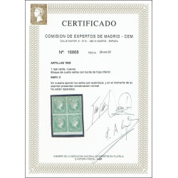 1855 ED. Antillas 2 * [x4]