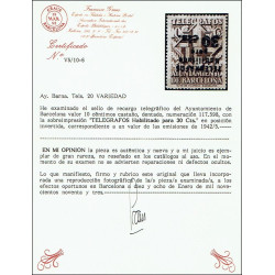 1942-1945 ED. Barcelona - Telégrafos 20hi **