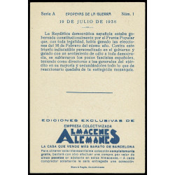 Tarjeta Postal - Epopeyas  de la Guerra