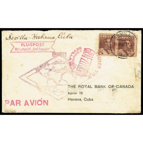 Graf Zeppelin A Cuba ED. 323 [x2]