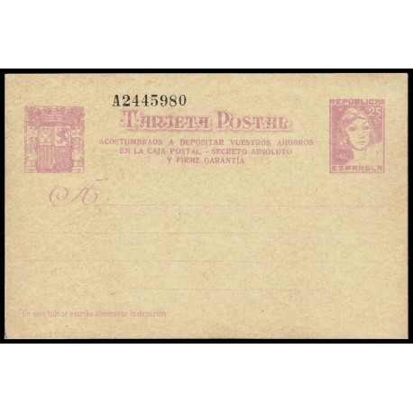 1937 ED. 79n * Tarjetas Entero Postales