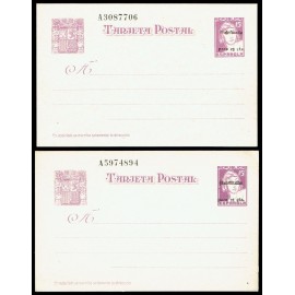 1937 ED. 76/76a * Tarjetas Entero Postales