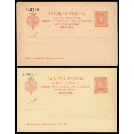 1902 ED. 42/42A * Tarjetas Entero Postales