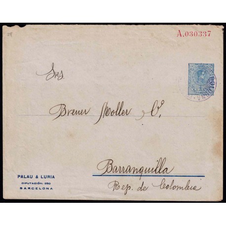 1910-1924 ED. 22 us Enteros Postales Privados